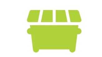 green image of dumpster created from font-awesome svg